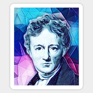 Charles Lamb Snowy Portrait | Charles Lamb Artwork 13 Sticker